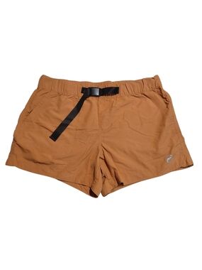 Magellan Outdoors Women's Large Rust Brown Belted Nylon Hiking Utility Shorts